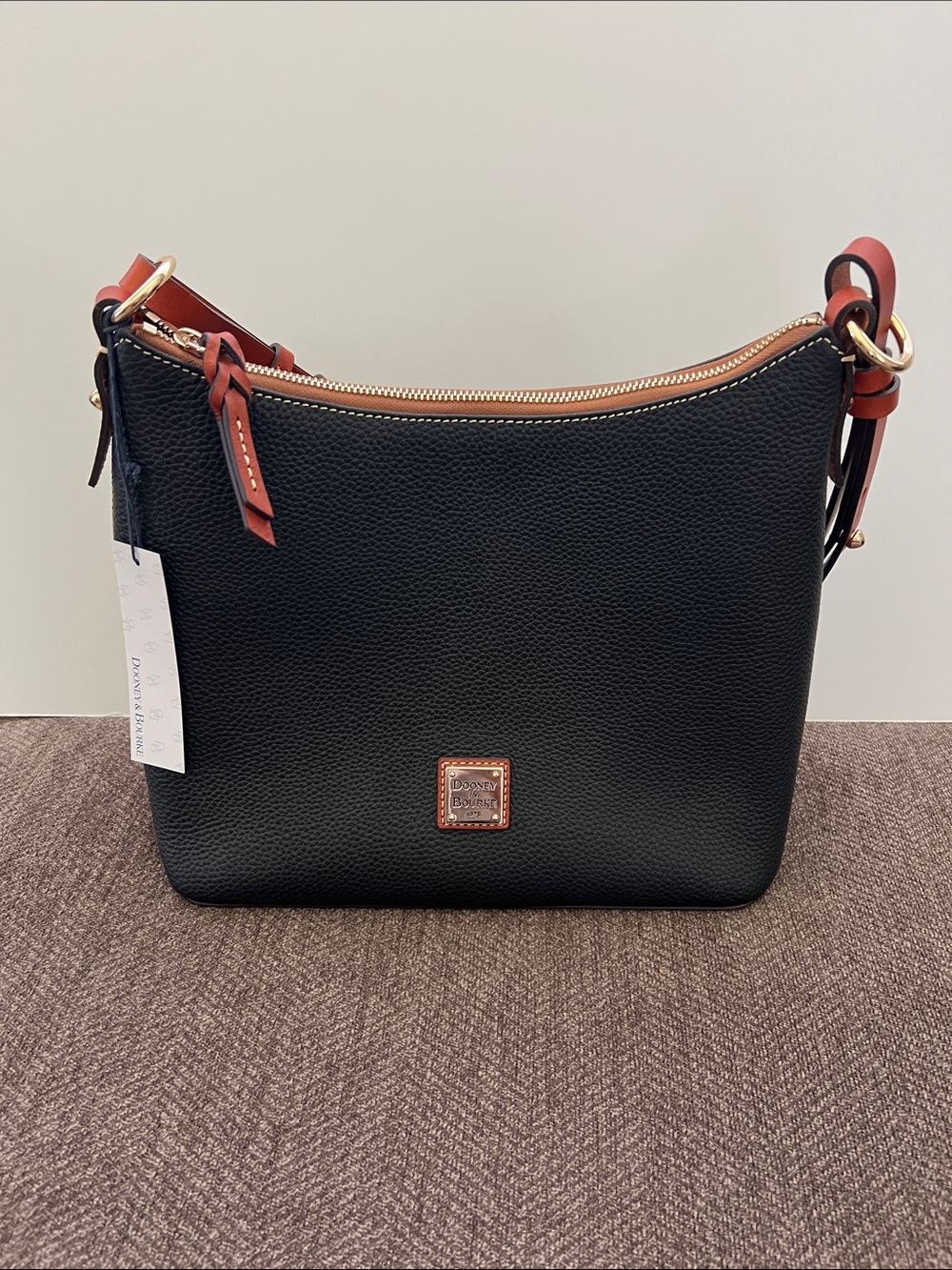 Dooney & Bourke Black Pebbled Hobo NWT
